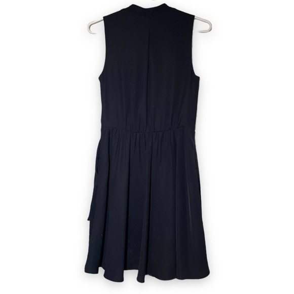 REISS Electra Night Navy Wrap-front Dress size 4 - Picture 7 of 11